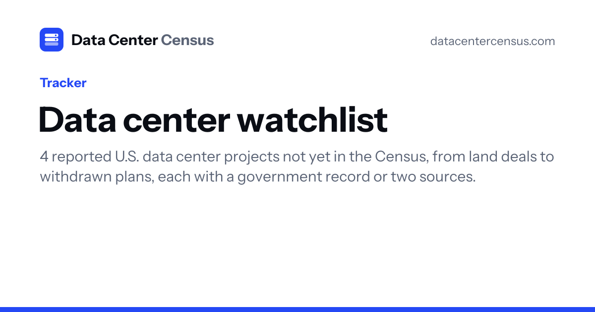 Proposed Data Center Watchlist: 4 Early-Stage U.S. Projects